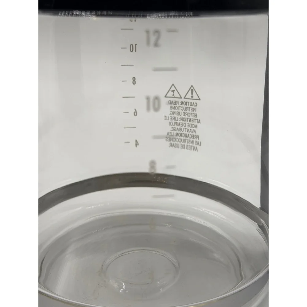 Hamilton Beach Carafe Glass Replacement Black Lid Handle 12 Cup 49983, 49976, +‎